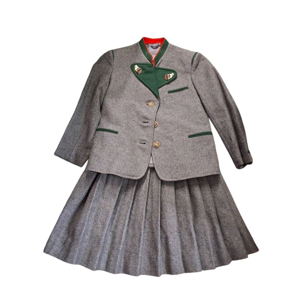 100% wool boy's kilt and jacket scottish grey stag lapel buttons adjustable wais
